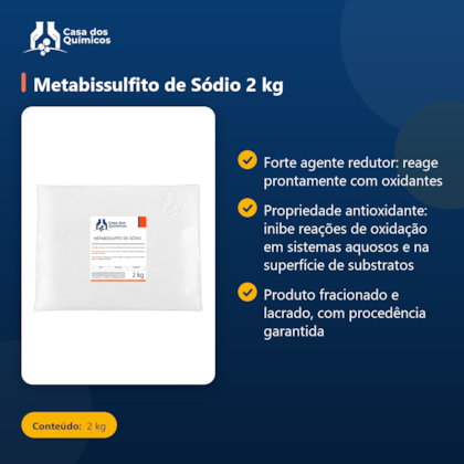 Segunda imagem do produto Metabissulfito de Sódio 2 kg