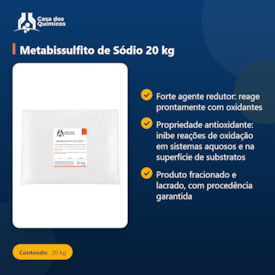 Segunda imagem do produto Metabissulfito de Sódio 20 kg