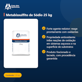 Segunda imagem do produto Metabissulfito de Sódio 25 kg