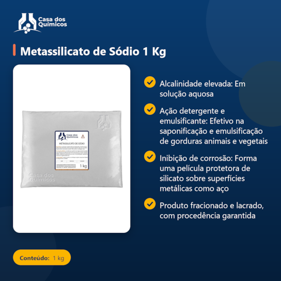 Segunda imagem do produto Metassilicato de Sódio 1 Kg