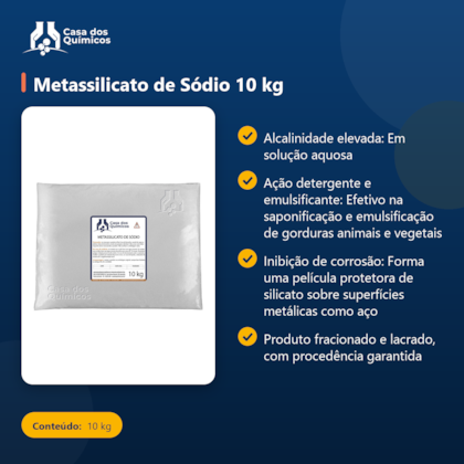 Segunda imagem do produto Metassilicato de Sódio 10 kg