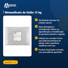 Segunda imagem do produto Metassilicato de Sódio 15 kg