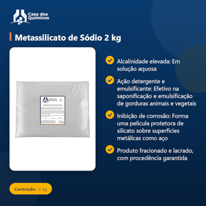 Segunda imagem do produto Metassilicato de Sódio 2 kg