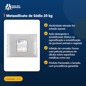 Segunda imagem do produto Metassilicato de Sódio 20 kg