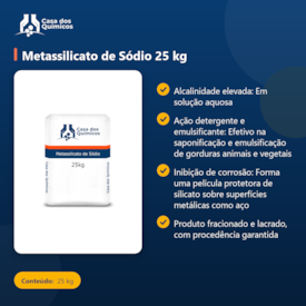 Segunda imagem do produto Metassilicato de Sódio 25 kg