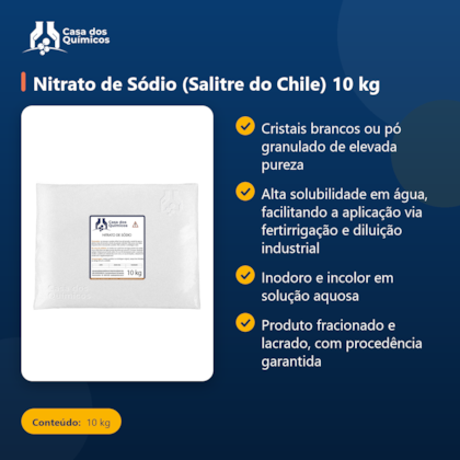 Segunda imagem do produto Nitrato de Sódio (Salitre do Chile) 10 kg