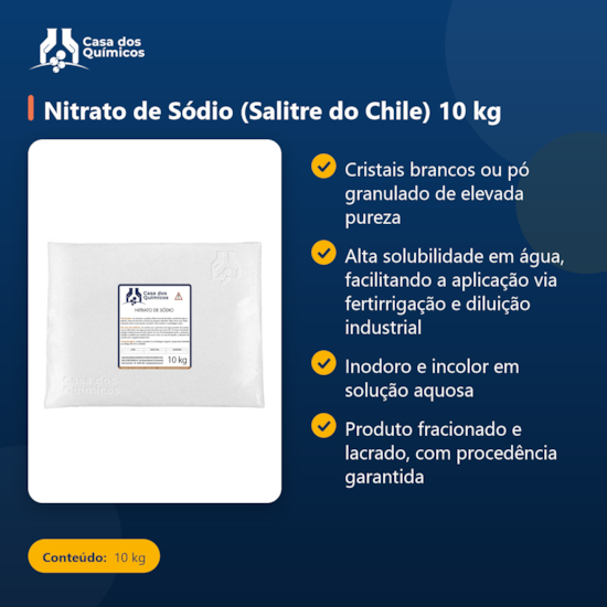 Segunda imagem do produto Nitrato de Sódio (Salitre do Chile) 10 kg
