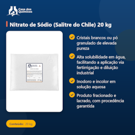 Segunda imagem do produto Nitrato de Sódio (Salitre do Chile) 20 kg