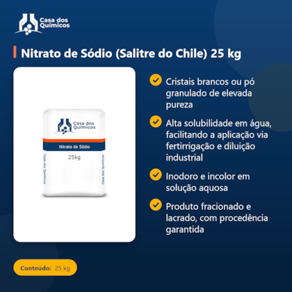 Segunda imagem do produto Nitrato de Sódio (Salitre do Chile) 25 kg