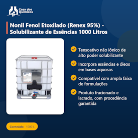 Segunda imagem do produto Nonil Fenol Etoxilado (Renex 95%) - Solubilizante de Essências 1000 Litros
