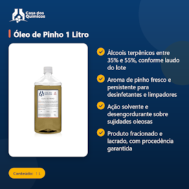 Segunda imagem do produto Óleo de Pinho 1 Litro