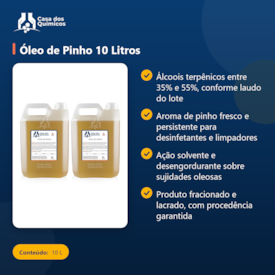 Segunda imagem do produto Óleo de Pinho 10 Litros