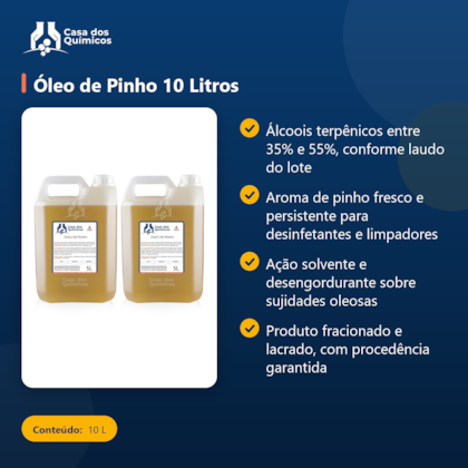 Segunda imagem do produto Óleo de Pinho 10 Litros