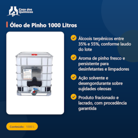 Segunda imagem do produto Óleo de Pinho 1000 Litros