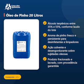 Segunda imagem do produto Óleo de Pinho 20 Litros