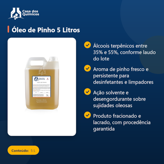 Segunda imagem do produto Óleo de Pinho 5 Litros