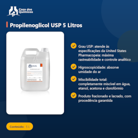 Segunda imagem do produto Propilenoglicol USP 5 Litros