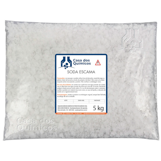 Soda Cáustica Escamas 99% (Hidróxido de Sódio) 5 kg