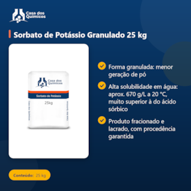 Segunda imagem do produto Sorbato de Potássio Granulado 25 kg