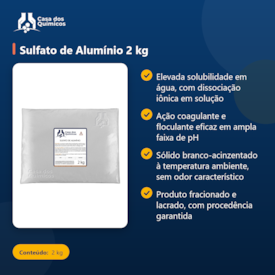 Segunda imagem do produto Sulfato de Alumínio 2 kg