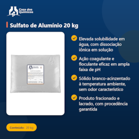 Segunda imagem do produto Sulfato de Alumínio 20 kg