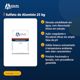 Segunda imagem do produto Sulfato de Alumínio 25 kg