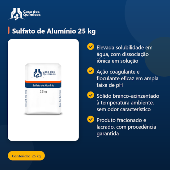 Segunda imagem do produto Sulfato de Alumínio 25 kg
