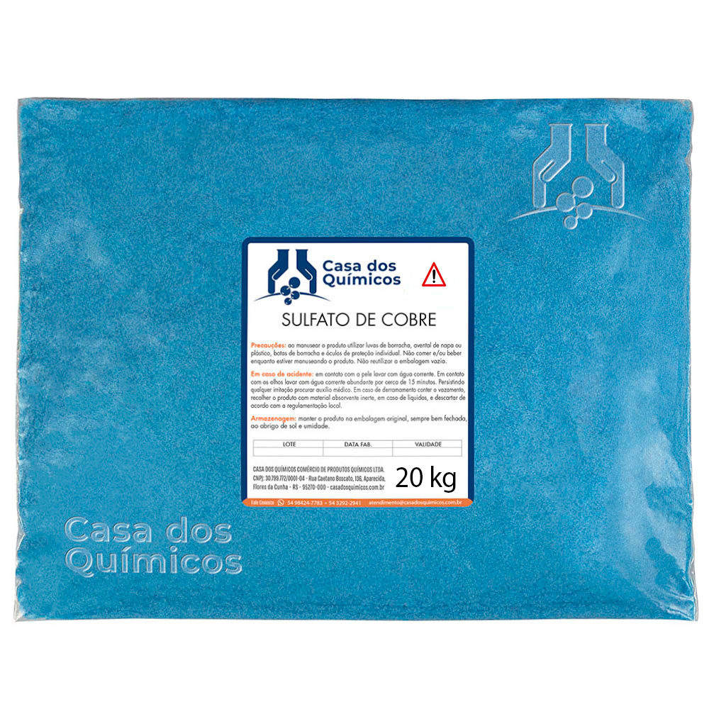 Sulfato De Cobre 98,5% 20 Kg