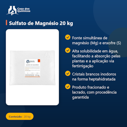 Segunda imagem do produto Sulfato de Magnésio 20 kg