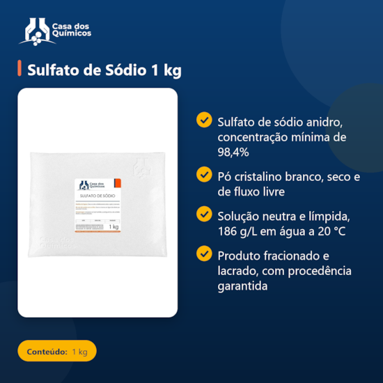 Segunda imagem do produto Sulfato de Sódio 1 kg