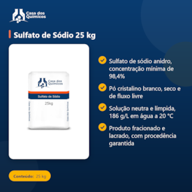 Segunda imagem do produto Sulfato de Sódio 25 kg