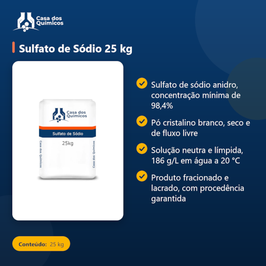 Segunda imagem do produto Sulfato de Sódio 25 kg
