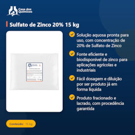Segunda imagem do produto Sulfato de Zinco 20% 15 kg