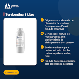 Segunda imagem do produto Terebentina 1 Litro