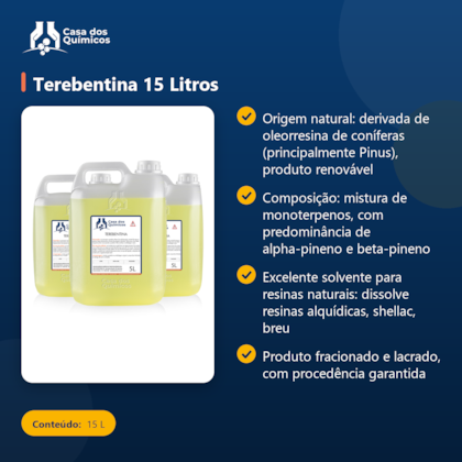 Segunda imagem do produto Terebentina 15 Litros