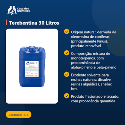 Segunda imagem do produto Terebentina 30 Litros