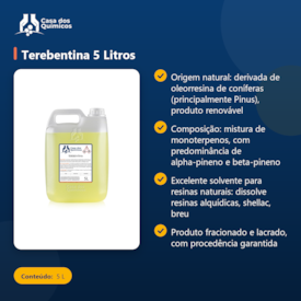 Segunda imagem do produto Terebentina 5 Litros