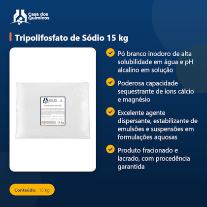 Segunda imagem do produto Tripolifosfato de Sódio 15 kg