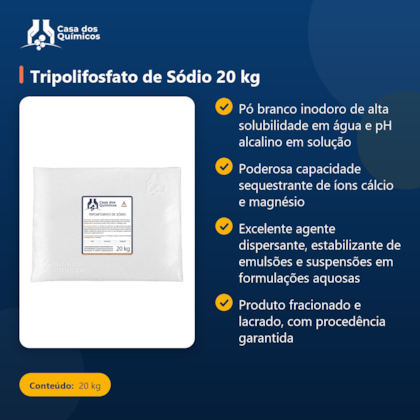 Segunda imagem do produto Tripolifosfato de Sódio 20 kg