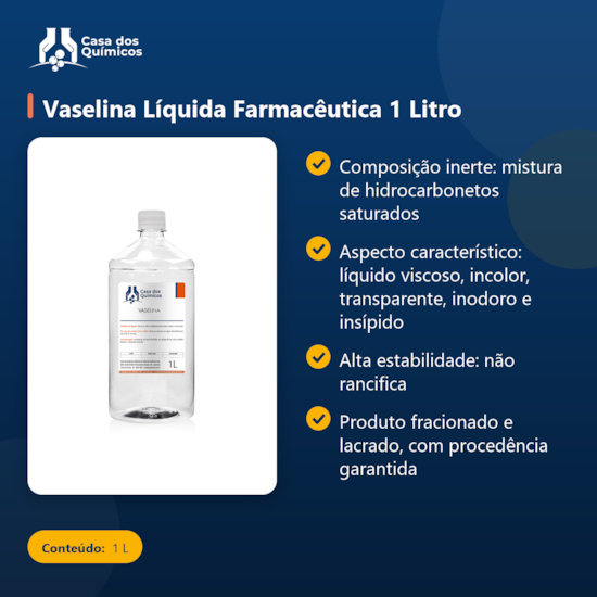 Segunda imagem do produto Vaselina Líquida Farmacêutica 1 Litro