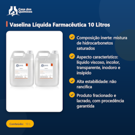 Segunda imagem do produto Vaselina Líquida Farmacêutica 10 Litros