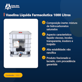 Segunda imagem do produto Vaselina Líquida Farmacêutica 1000 Litros