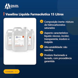 Segunda imagem do produto Vaselina Líquida Farmacêutica 15 Litros